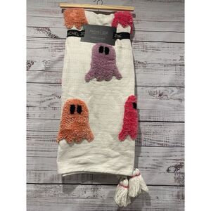 Rachel Zoe Colorful Ghost Throw Blanket TikTok Viral Halloween‎ Tassels NWT HTF